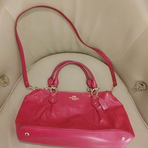 COACH Leather Satchel Tote Shoulder Crossbody Bag